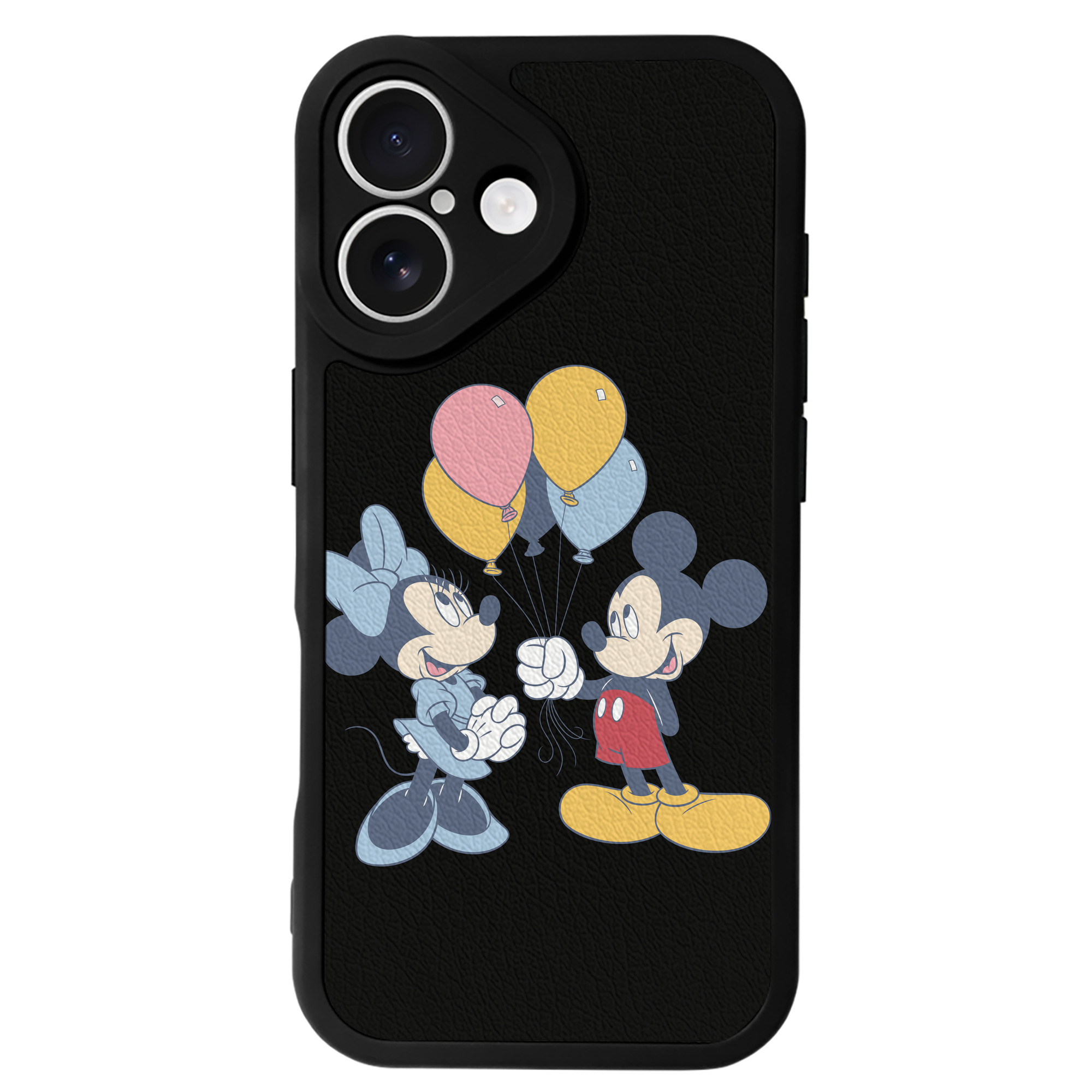 （画像用） ミッキーマウス Mickey Mouse 【iPhone 16シリーズ対応】シリコンスマホケース（レザー調） 材質：シリコン